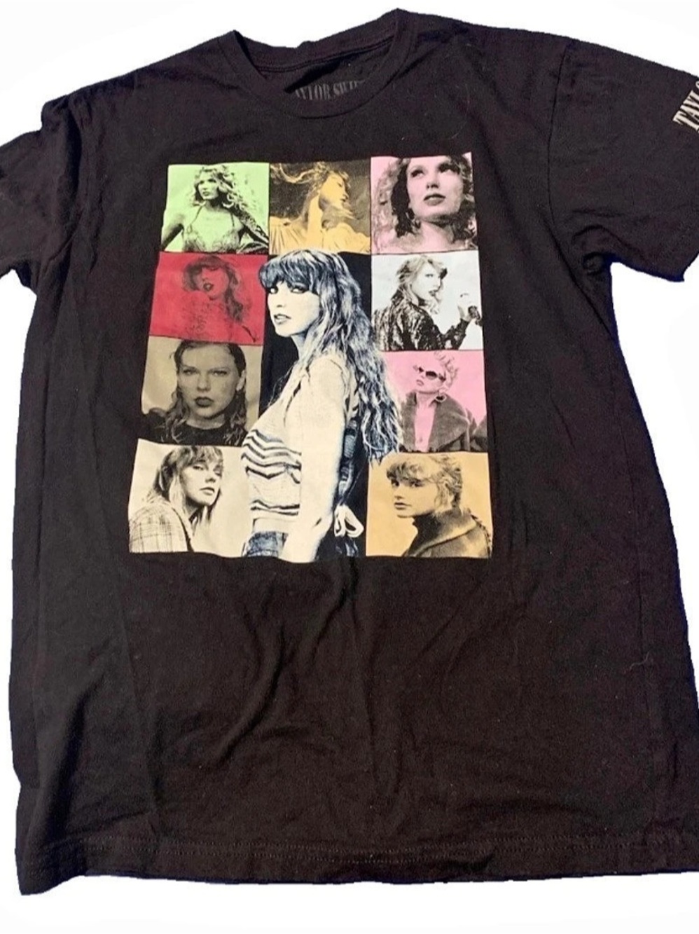 Official Taylor Swift Black Eras Tour T-Shirt Size Small *Displayed Only*